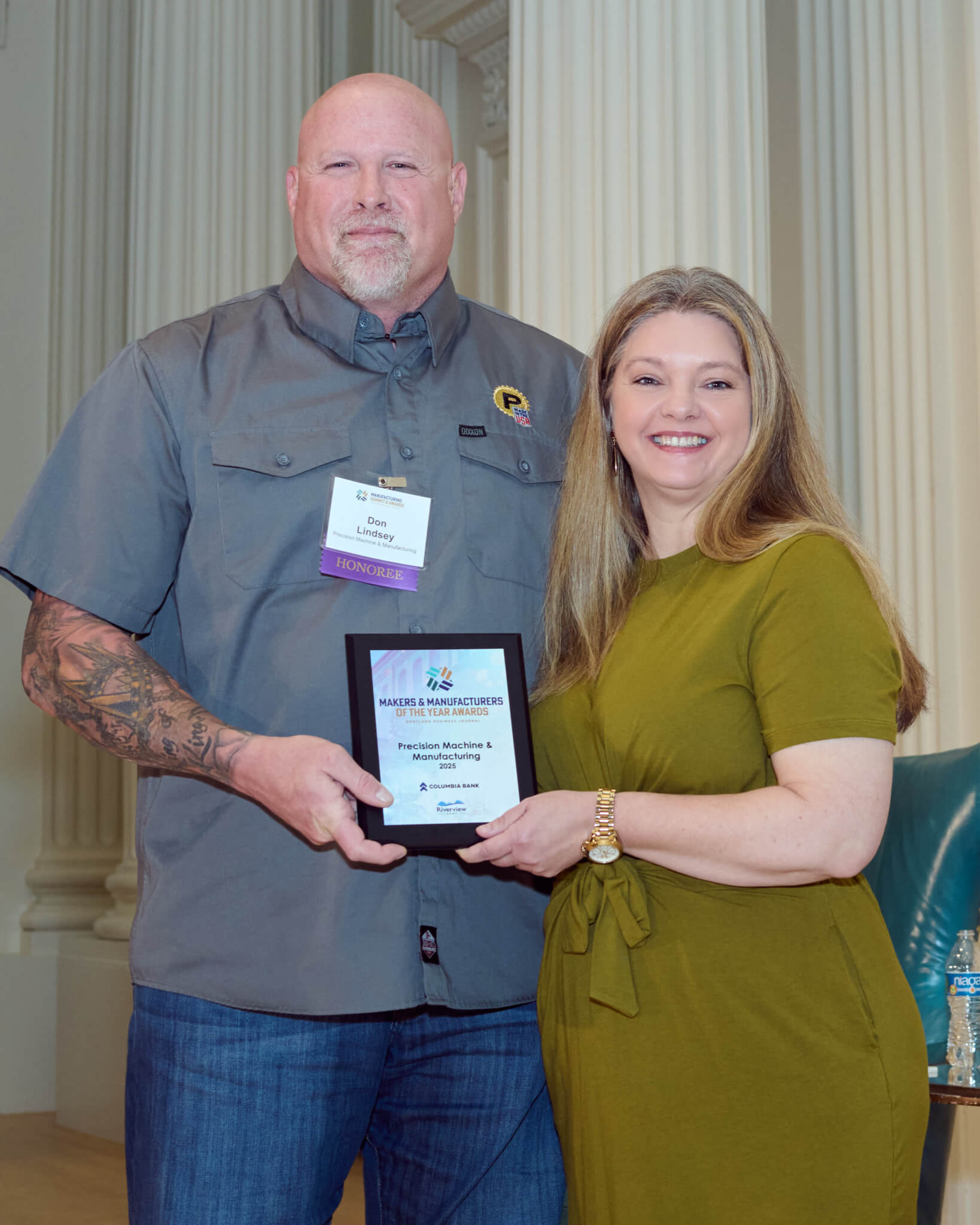 Don Lindsey, PMM CEO accepting award.