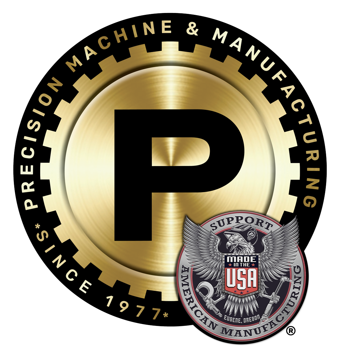 PMM Company Logo w/Support American Manufacturing